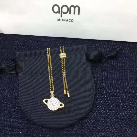 APM Monaco Gold Pendant Earrings For W JewelrySuit