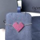APM Monaco Heart-Shaped Red Diamond Bracelet W Jewelry