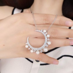 APM Monaco Pearl Clavicle Chain Necklace W Jewelry