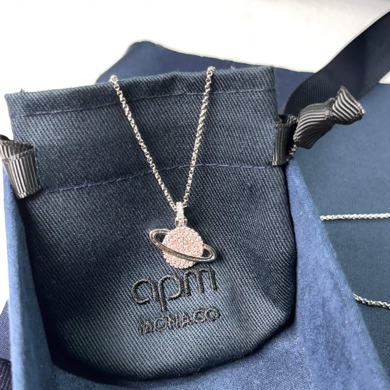 APM Monaco Pink Planet Necklace W Jewelry