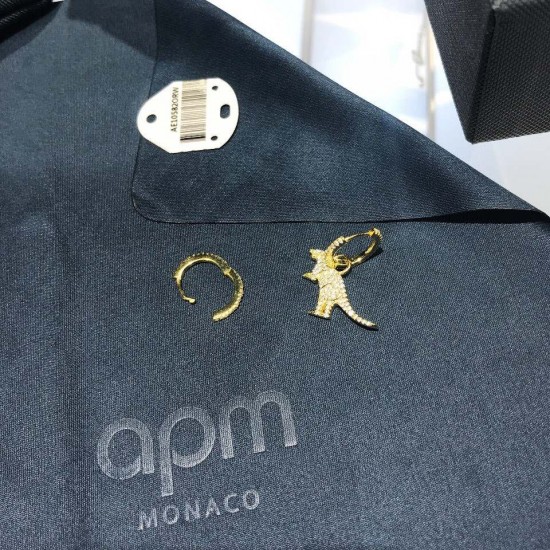 APM Monaco Silver Dinosaur Earrings W JewelryAE10238OXY