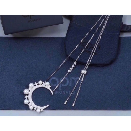 APM Monaco Star Moon Freshwater Pearl Necklace W Jewelry