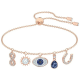 Swarovski  Symbolic bracelet Infinity, evil eye and horseshoe, Blue, Rose gold-tone plated Female Jewelry 5497668