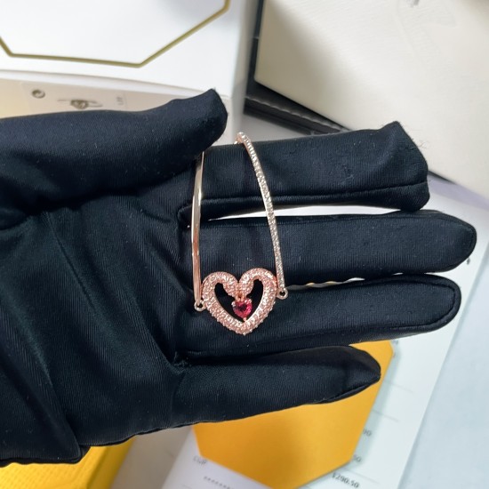 Swarovski UNA Heart-Shaped Rose Gold Bracelet For W Jewelry 5666672