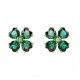 Swarovski Ldyllia Green Four-Leaf Clover Stud Earrings For W Jewelry 5666236